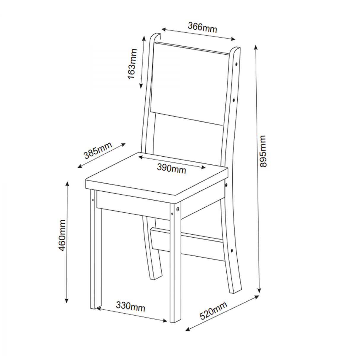 Sala de Jantar Fox C/4 Cad Sol Mel/blonde/cinza - 6