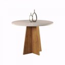 Ver imagem 4 de Mesa de Jantar Redonda 90x90 Fox com 4 Cadeiras Sol Mel/blonde/cinza - Casa Giulia