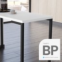 Ver imagem 6 de Mesa de Cozinha Multiuso Lanche Rápido Estilo Industrial 120x50cm BP Prattica F02 Branco - Mpozenato