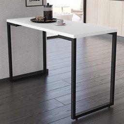 Mesa de Cozinha Multiuso Lanche Rápido Estilo Industrial 120x50cm BP Prattica F02 Branco - Mpozenato - 2