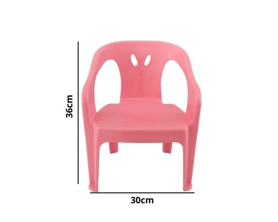 2 Cadeiras Mini Poltrona Infantil de Plástico Rosa e Azul - 5