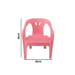 2 Cadeiras Mini Poltrona Infantil de Plástico Rosa e Azul - 5