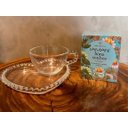 Ver imagem 2 de Xícara de Chá de Cristal com Prato Coração Pearl 180ml