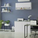 Ver imagem 2 de Armário Aéreo para Escritório com Nicho e Prateleira 120cm Branco Madesa