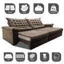 Ver imagem 3 de Sofá Retrátil e Reclinável 2,35m Molas Ensacadas Cama inBox Big Space com Bordado 3D Velusoft