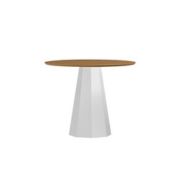 Mesa Redonda Isis 1m com Tampo Mdf 15mm Off White Ype - New Ceval - 1