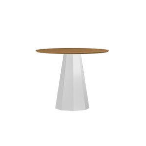 Mesa Redonda Isis 1m com Tampo Mdf 15mm Off White Ype - New Ceval