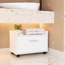 Ver imagem 2 de Armario Gabinete para Banheiro com Gaveta e Rodinhas