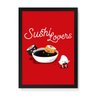 Quadro Decorativo Sushi Lovers - 23x16,25cm (Moldura em laca preta) - Arte Maníacos - 1