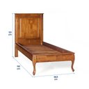 Ver imagem 4 de Cama Solteiro 88cm em Madeira Maciça Hannover 60834 Linz Móveis - Imbuia Glazer