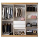 Ver imagem 3 de Guarda Roupa Casal Berna 7 Portas de Bater 2 Gavetas MDP Cinamomo e Off White Genialflex Móveis