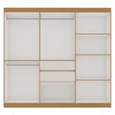 Ver imagem 6 de Guarda Roupa Casal Berna 7 Portas de Bater 2 Gavetas MDP Cinamomo e Off White Genialflex Móveis