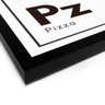 Quadro Decorativo em Tela Canvas Pizza Elemento - 30x30cm (Moldura caixa em laca preta) - Arte Manía - 2