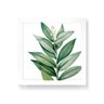 Quadro Decorativo Folhas Verdes - 50x50cm (Moldura em laca branca) - Arte Maníacos - 1