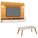 Ver imagem 1 de Painel Suspenso Decore 1.8 com Mesa de Centro Classic Nature Off White - Imcal