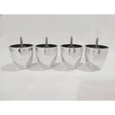 Ver imagem 4 de Kit 6 Pés para Sofás Estofados Ágata Cromado Altura 6cm Poltronas Rack e Etc