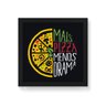 Quadro Decorativo em Tela Canvas Mais Pizza Menos Drama - 30x30cm (Moldura caixa em laca preta) - Ar - 1