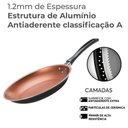 Ver imagem 4 de Frigideira Antiaderente Pro-flon Topázio Preto 22cm - Brinox