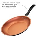 Ver imagem 2 de Frigideira Antiaderente Pro-flon Topázio Preto 22cm - Brinox
