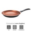 Ver imagem 3 de Frigideira Antiaderente Pro-flon Topázio Preto 22cm - Brinox