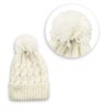 Touca com Pompom - Branca Gorro Confortável e Macio - 1