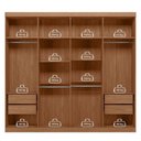 Ver imagem 4 de Guarda Roupa Casal 8 Portas 4 Gavetas Master New Jatobá Acetinado - Santos Andirá