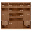 Ver imagem 5 de Guarda Roupa Casal 8 Portas 4 Gavetas Master New Jatobá Acetinado - Santos Andirá
