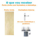 Ver imagem 2 de Porta Virola 70 com Fechadura e Dobradiça
