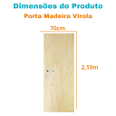 Ver imagem 3 de Porta Virola 70 com Fechadura e Dobradiça