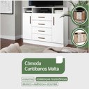 Ver imagem 3 de Cômoda Sapateira Grande 2 Portas 4 Gavetas com Nichos para Quarto Corrediças Telescópicas Design Mod