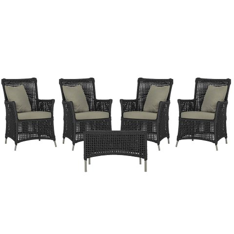 4 Poltronas e 1 Mesa Igapó em Alumínio Pintura Fendi Corda Náutica Estofado 8