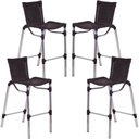 Ver imagem 1 de Kit 4 Banquetas Alumínio Fortaleza Alta para Balcão Cozinha Bar Trama Original