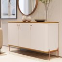Ver imagem 5 de Conjunto Buffet e Cristaleira Rouxinol Off White Nature Bronze