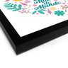 Quadro Decorativo Melhor Mãe do Mundo Coração Floral - 30x30cm (Moldura caixa em laca preta) - Arte  - 2