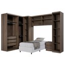 Ver imagem 4 de Guarda Roupa Modulado Dallas 6 Módulos 9 Portas de Bater 6 Gavetas