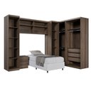 Ver imagem 3 de Guarda Roupa Modulado Dallas 6 Módulos 9 Portas de Bater 6 Gavetas
