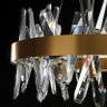 Lustre de cristal dourado moderno, luminária com design redondo para sala de jantar - dia 80cm - 3 C - 6