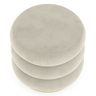 Puff Banqueta Decorativo Luxo Versatil Cookie Zahav Estofado:bege - 2