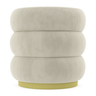 Puff Banqueta Decorativo Luxo Versatil Cookie Zahav Estofado:bege - 3