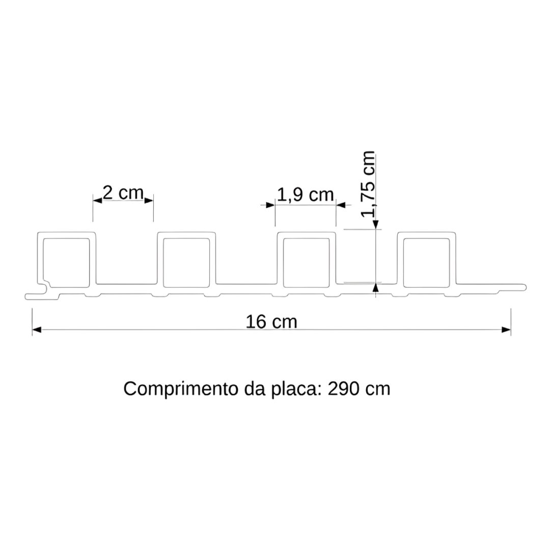 Painel Ripado Eco Placa 290 X 16 X 2,5 Cm Wpc Cores Modernas - 3