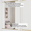 Ver imagem 6 de Guarda-Roupa Casal 229cm MDF 2 Portas de Correr com Pés e 2 Espelhos Talin Branco