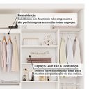 Ver imagem 7 de Guarda-Roupa Casal 229cm MDF 2 Portas de Correr com Pés e 2 Espelhos Talin Branco