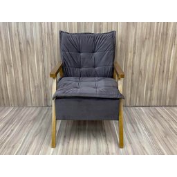 Poltrona Decorativa 1 Lugar Marrom Paloma - 2