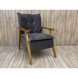 Poltrona Decorativa 1 Lugar Marrom Paloma - 1