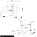Ver imagem 4 de Poltrona Cama Retrátil Solteiro Milenni Veludo Bege B03 - D’Rossi