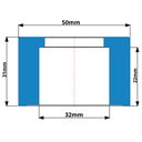 Ver imagem 3 de 10 Unidades Bucha de Redução Irrigação Bitola 50x 32mm Cor Azul Durín