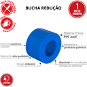 Ver imagem 2 de 10 Unidades Bucha de Redução Irrigação Bitola 50x 32mm Cor Azul Durín