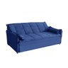 Sofá Cama 2,00m 3 Lugares Suede Vienna Azul - 4