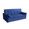 Sofá Cama 2,00m 3 Lugares Suede Vienna Azul - 3