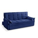 Ver imagem 3 de Sofá Cama 2,00m 3 Lugares Suede Vienna Azul